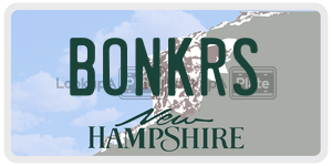 BONKRS  license plate in NH