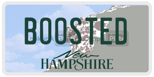 BOOSTED  license plate in NH