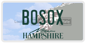 BOSOX  license plate in NH