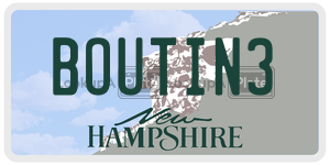 BOUTIN3  license plate in NH