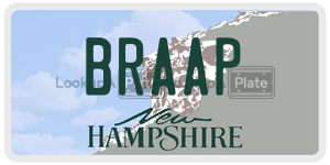 BRAAP  license plate in NH