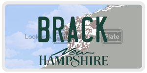 BRACK  license plate in NH