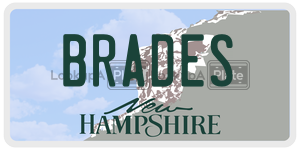 BRADES  license plate in NH