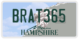 BRAT365  license plate in NH