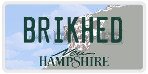 BRIKHED  license plate in NH
