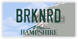BRKNRD  license plate in NH