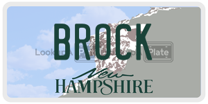 BROCK  license plate in NH