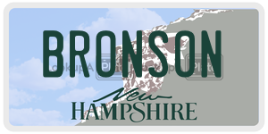 BRONSON  license plate in NH