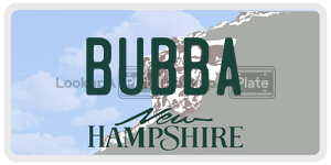 BUBBA  license plate in NH