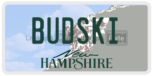 BUDSKI  license plate in NH