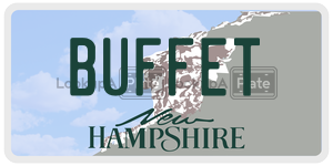 BUFFET  license plate in NH