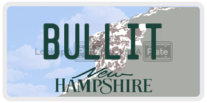 BULLIT  license plate in NH