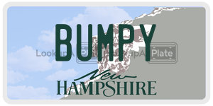 BUMPY  license plate in NH