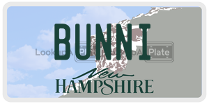BUNNI  license plate in NH