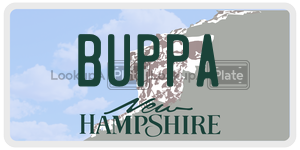 BUPPA  license plate in NH