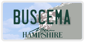 BUSCEMA  license plate in NH