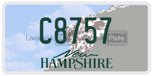 C8757 license plate in New Hampshire