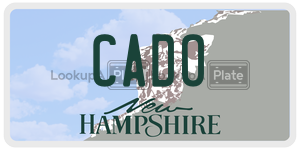CADO  license plate in NH