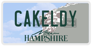 CAKELDY  license plate in NH