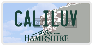 CALILUV  license plate in NH