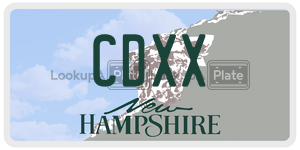 CDXX  license plate in NH