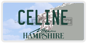 CELINE  license plate in NH