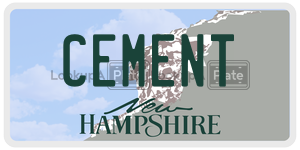 CEMENT  license plate in NH