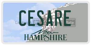 CESARE  license plate in NH