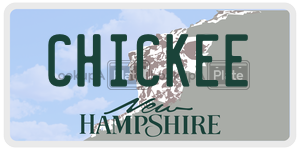 CHICKEE  license plate in NH