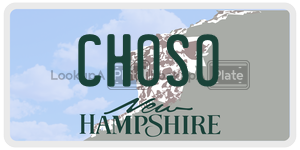 CHOSO  license plate in NH