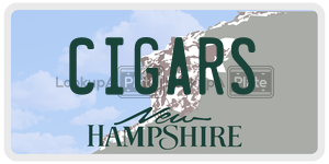 CIGARS  license plate in NH