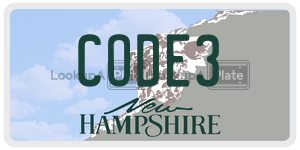 CODE3  license plate in NH