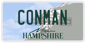 CONMAN  license plate in NH