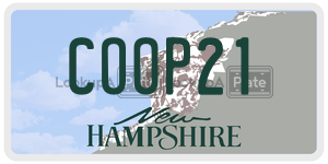 COOP21  license plate in NH