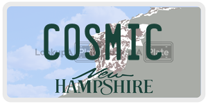 COSMIC  license plate in NH