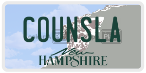 COUNSLA  license plate in NH
