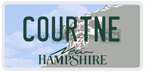 COURTNE  license plate in NH