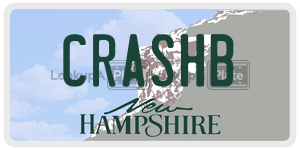 CRASHB  license plate in NH