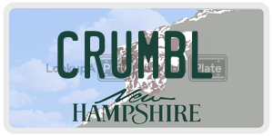CRUMBL  license plate in NH