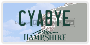 CYABYE  license plate in NH