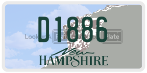 D1886  license plate in NH