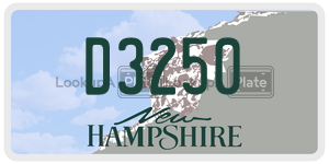 D3250  license plate in NH