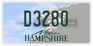 D3280  license plate in NH