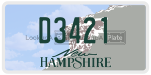 D3421  license plate in NH