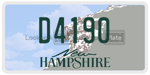 D4190  license plate in NH