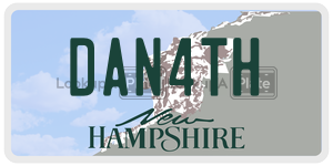 DAN4TH  license plate in NH