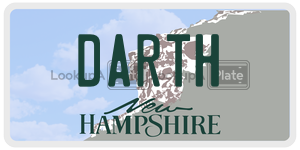 DARTH  license plate in NH