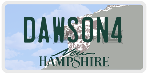 DAWSON4  license plate in NH