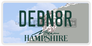 DEBN8R  license plate in NH