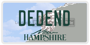 DEDEND  license plate in NH